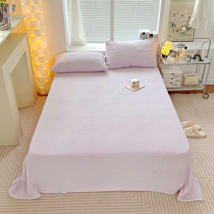  2023新款纯色牛奶绒单品系列 单床单 梦幻紫 