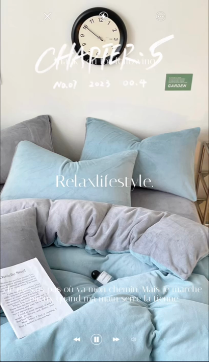 91家纺网 家纺一手货源 找家纺 眠帛家居 2023新款加厚牛奶绒双拼四件套 繁星蓝-灰