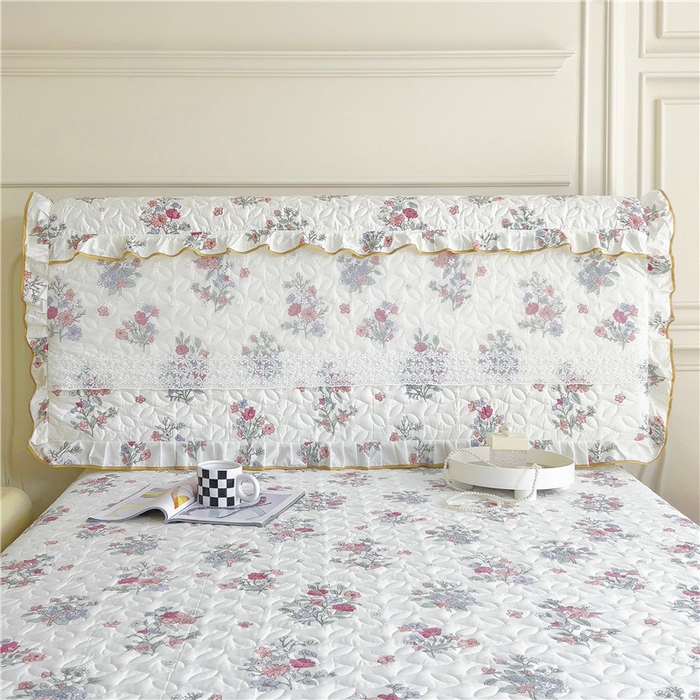 91家纺网 家纺一手货源 找家纺 十个点 2024新款印花夹棉蕾丝床头罩-玲珑 诗雨