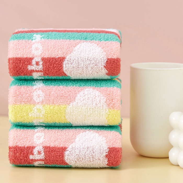 91家纺网 家纺一手货源 找家纺 （总）彩虹毛巾 2023新款彩虹童巾学生全棉毛巾儿童纯棉毛巾洗脸巾小毛巾彩虹毛巾