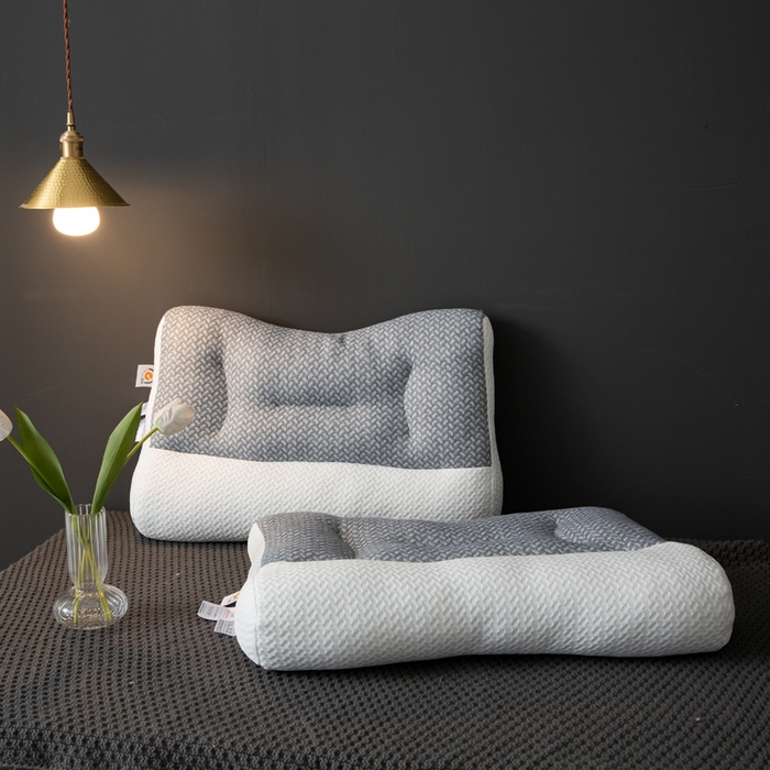 91家纺网 家纺一手货源 找家纺 2025新款网销爆款日式反牵引骨科修复枕反牵引枕头单只 白色一只中枕1000克