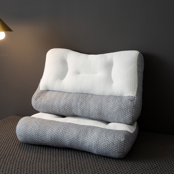 91家纺网 家纺一手货源 找家纺 2025新款网销爆款日式反牵引骨科修复枕反牵引枕头单只 灰色一只中枕1000克