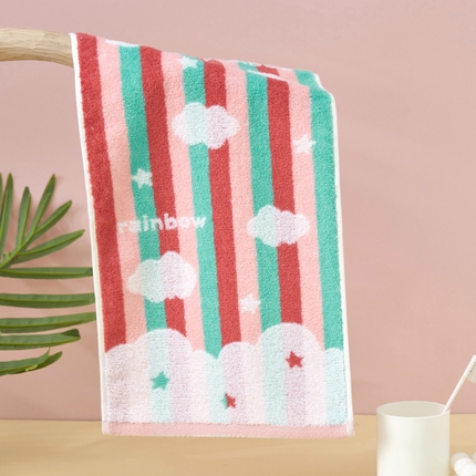 91家纺网 家纺一手货源 找家纺 （总）彩虹毛巾 2023新款彩虹童巾学生全棉毛巾儿童纯棉毛巾洗脸巾小毛巾彩虹毛巾