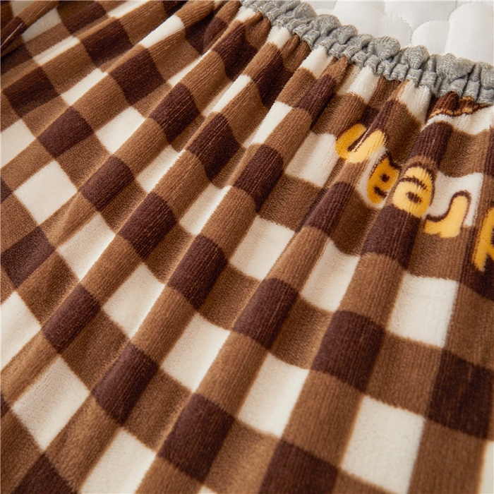 91家纺网 家纺一手货源 找家纺 喜居 2023新款a类印花牛奶绒抗菌夹棉床笠床护垫 蝴蝶结