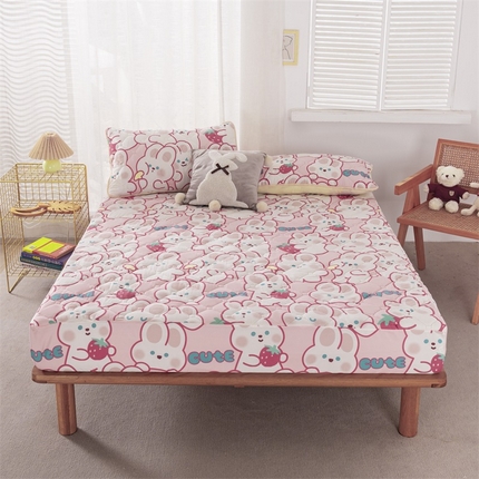 花言狐语2025新款A类防水床笠隔尿透气席梦思保护套可定制水洗 快乐兔兔
