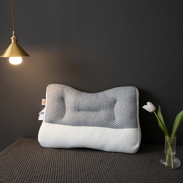 91家纺网 家纺一手货源 找家纺 2025新款网销爆款日式反牵引骨科修复枕反牵引枕头单只 白色一只低枕900克