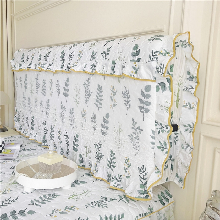 91家纺网 家纺一手货源 找家纺 十个点 2024新款印花夹棉蕾丝床头罩-玲珑 夜雨浪漫