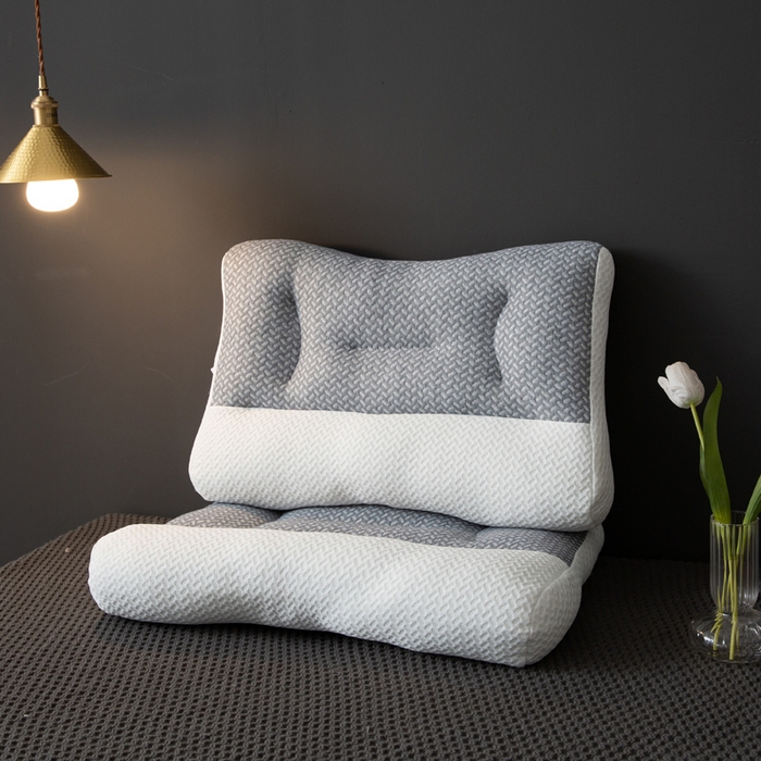 91家纺网 家纺一手货源 找家纺 2025新款网销爆款日式反牵引骨科修复枕反牵引枕头单只 白色一只中枕1000克