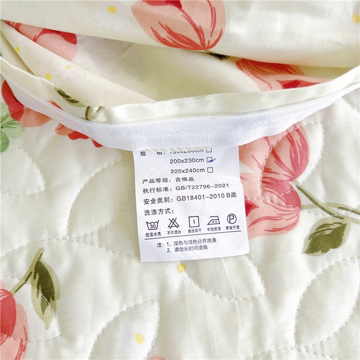 91家纺网 家纺一手货源 找家纺 十个点 2024新款印花夹棉蕾丝四件套 心语