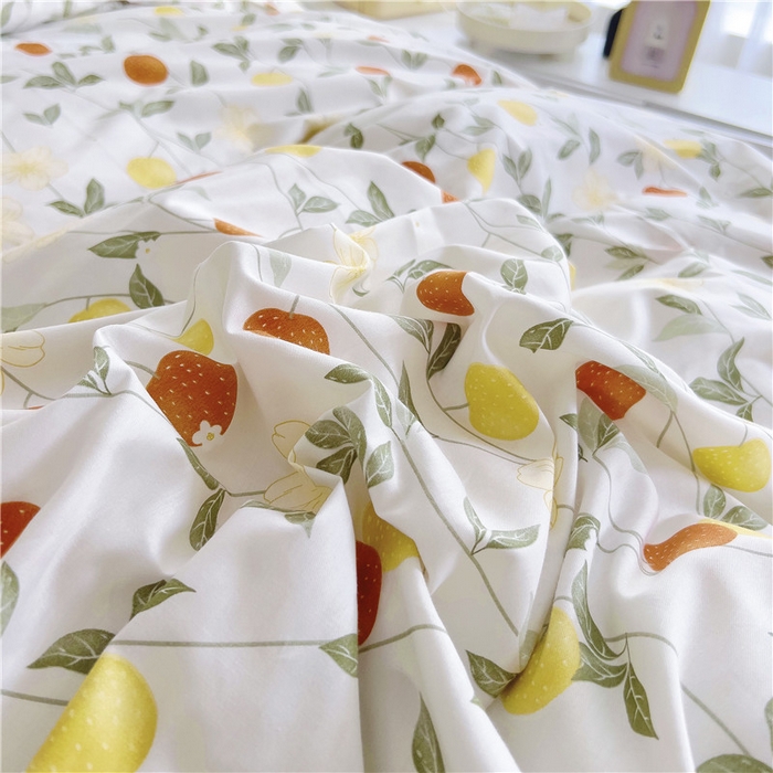 91家纺网 家纺一手货源 找家纺 十个点 2024新款印花夹棉蕾丝单床裙-玲珑 橙意