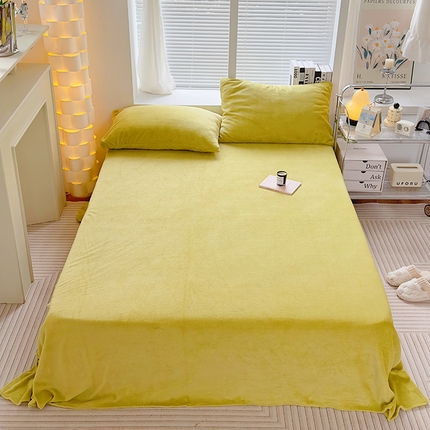  2023新款纯色牛奶绒单品系列 单床单 抹茶绿