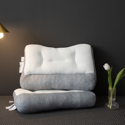 2025新款网销爆款日式反牵引骨科修复枕反牵引枕头单只 灰色一只低枕900克