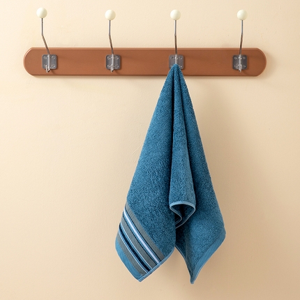 （总）彩虹毛巾 2023新款竹纤维宽段毛巾浴巾套装 商务风男士毛巾 素色条纹洗澡浴巾