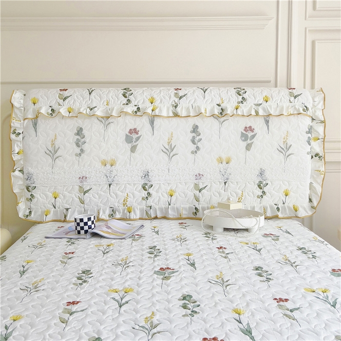 91家纺网 家纺一手货源 找家纺 十个点 2024新款印花夹棉蕾丝床头罩-玲珑 静香