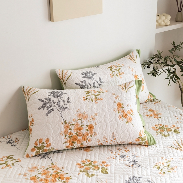 91家纺网 家纺一手货源 找家纺 优乐家纺 2023新款夹棉绗缝套件及单品系列-单枕套 如梦花季