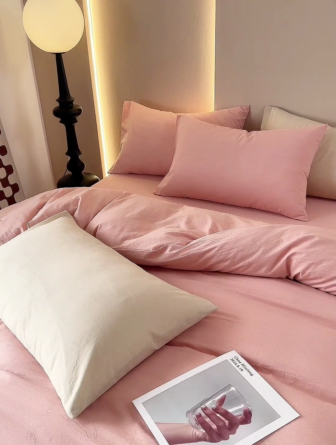 91家纺网 家纺一手货源 找家纺 (总)价格下调 三沁2023新款直播爆款A类全棉纯棉水洗棉简约纯色系四件套（床单直角）