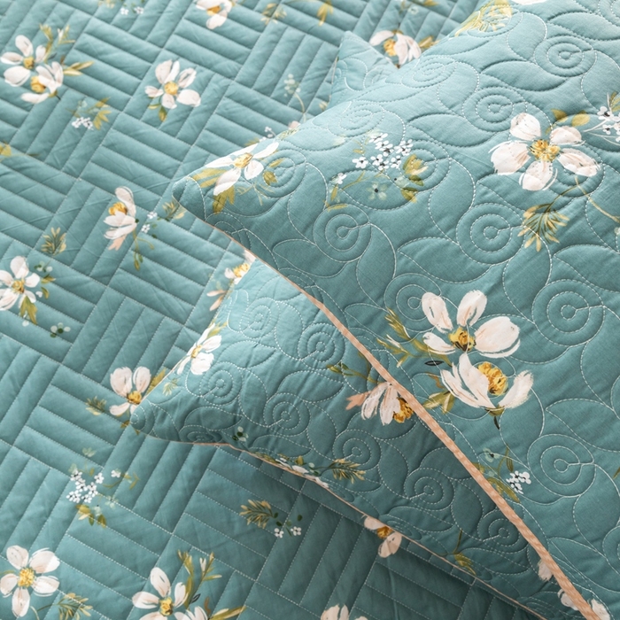 91家纺网 家纺一手货源 找家纺 优乐家纺 2023新款夹棉绗缝套件及单品系列-单枕套 仙草