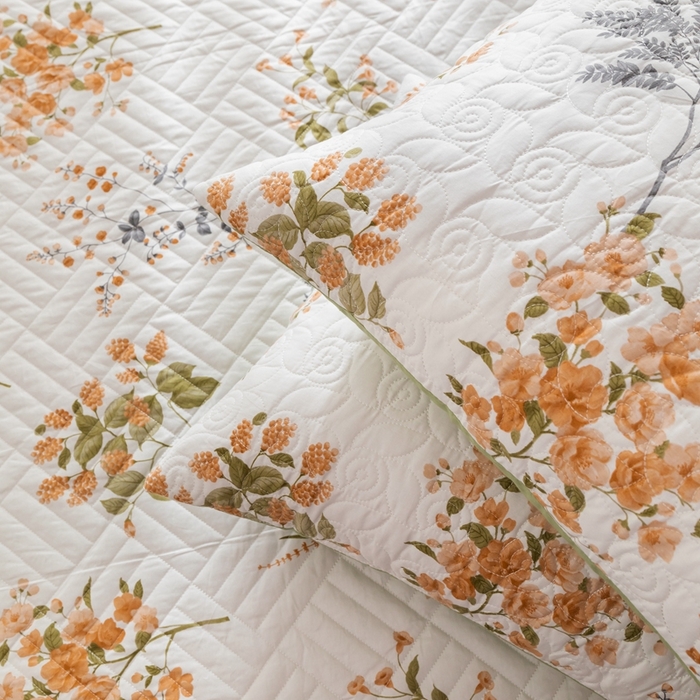 91家纺网 家纺一手货源 找家纺 优乐家纺 2023新款夹棉绗缝套件及单品系列-单枕套 如梦花季