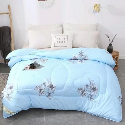 91家纺网 家纺一手货源 找家纺 （总）梦繁家纺 2023新款磨毛压花蚕丝被子夏凉被