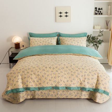 优乐家纺 2023新款夹棉绗缝套件及单品系列-单被套 清风摇曳