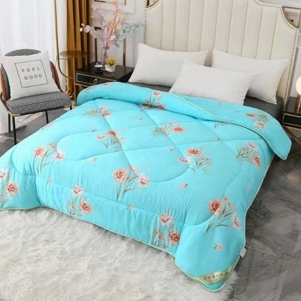 91家纺网 家纺一手货源 找家纺 （总）梦繁家纺 2023新款磨毛压花蚕丝被子夏凉被