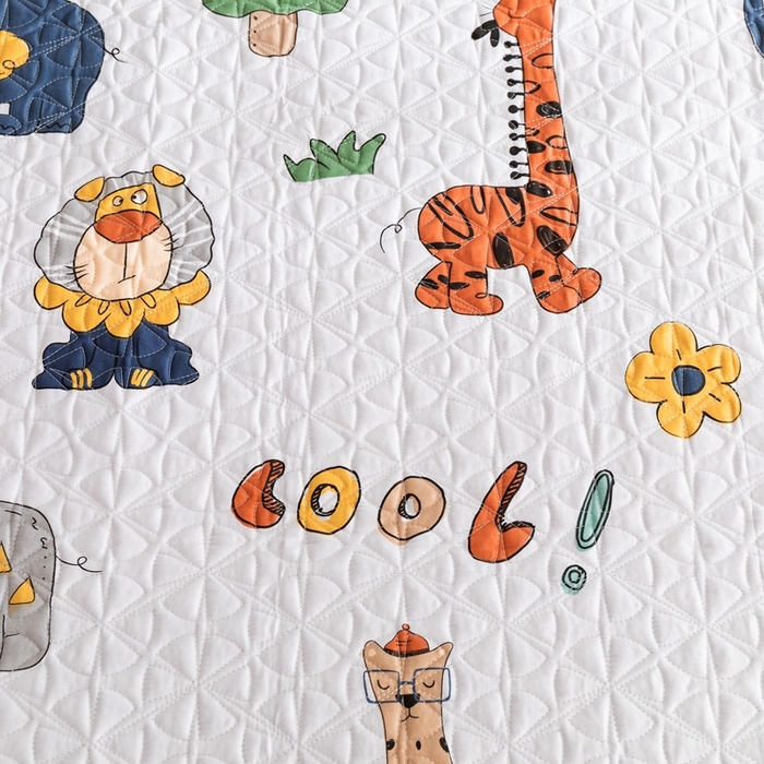 91家纺网 家纺一手货源 找家纺 优乐家纺 2023新款夹棉绗缝套件及单品系列-单床盖 狂欢乐园