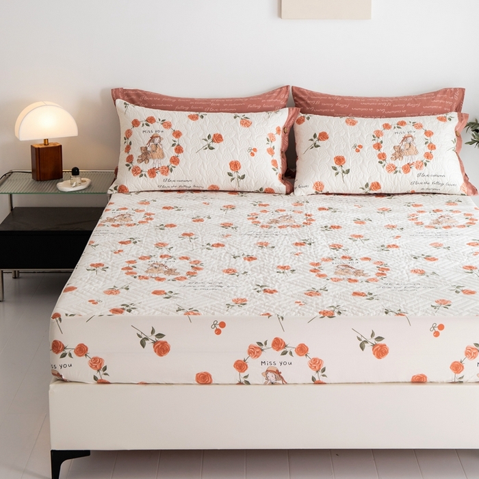 91家纺网 家纺一手货源 找家纺 （总）优乐家纺 2023新款夹棉绗缝套件及单品系列-单床笠