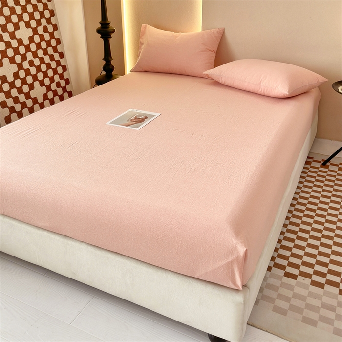 91家纺网 家纺一手货源 找家纺 (总)价格下调 三沁2023新款直播爆款A类全棉纯棉水洗棉简约纯色系四件套（床单直角）