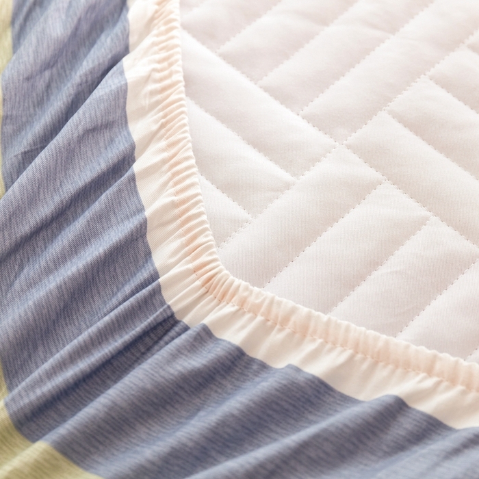 91家纺网 家纺一手货源 找家纺 优乐家纺 2023新款夹棉绗缝套件及单品系列-单床笠 莫卡