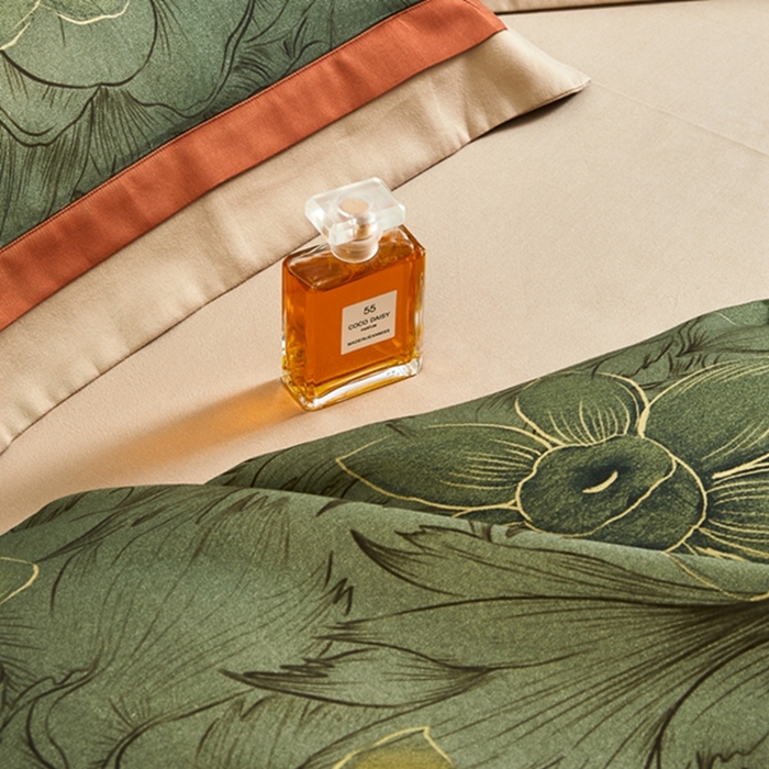 91家纺网 家纺一手货源 找家纺 2023新品天丝棉磨毛暖阳绒四件套 绽放 绿