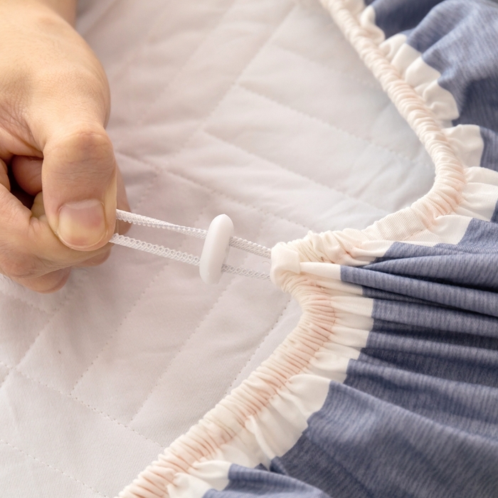 91家纺网 家纺一手货源 找家纺 优乐家纺 2023新款夹棉绗缝套件及单品系列-单床笠 莫卡