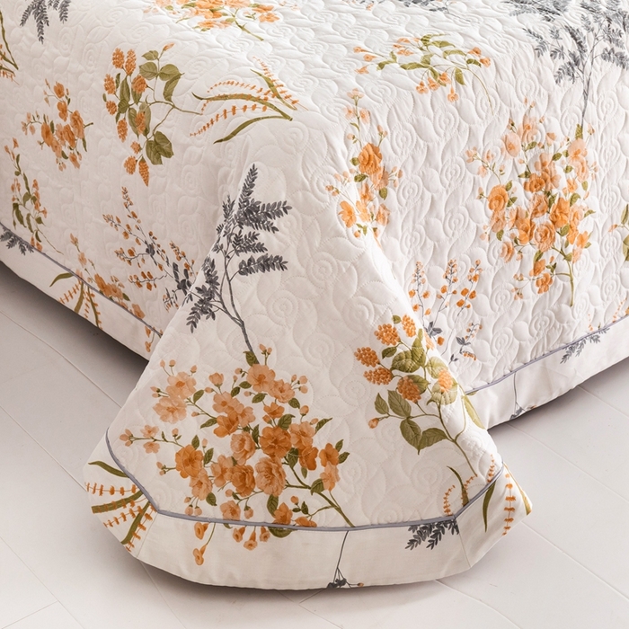 91家纺网 家纺一手货源 找家纺 优乐家纺 2023新款夹棉绗缝套件及单品系列-单床盖 如梦花季