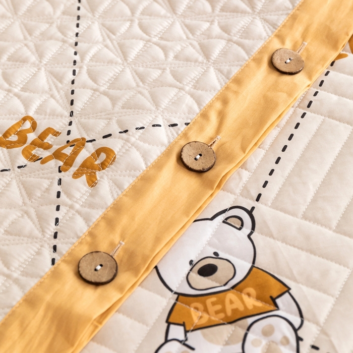 91家纺网 家纺一手货源 找家纺 优乐家纺 2023新款夹棉绗缝套件及单品系列-四件套  奇妙熊