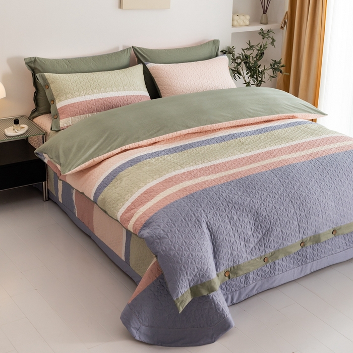 91家纺网 家纺一手货源 找家纺 优乐家纺 2023新款夹棉绗缝套件及单品系列-单被套 莫卡