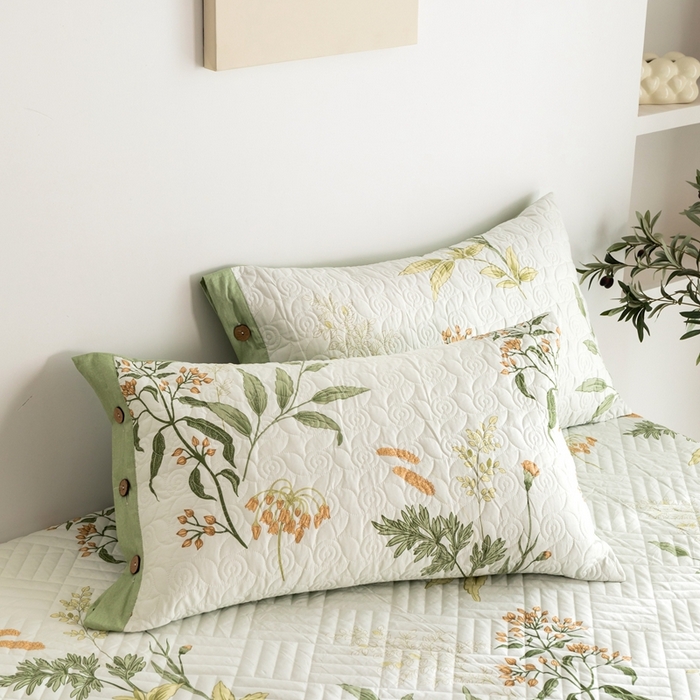 91家纺网 家纺一手货源 找家纺 优乐家纺 2023新款夹棉绗缝套件及单品系列-单枕套 沁香