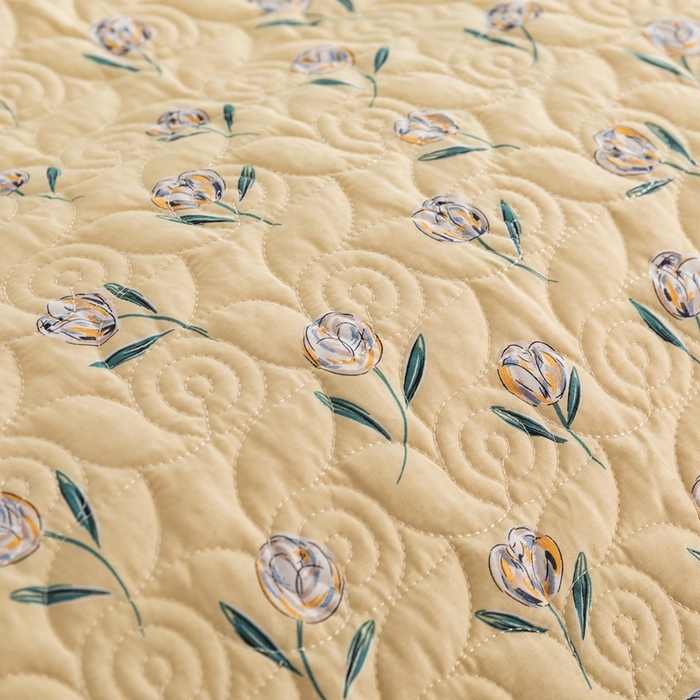 91家纺网 家纺一手货源 找家纺 优乐家纺 2023新款夹棉绗缝套件及单品系列-单被套 清风摇曳