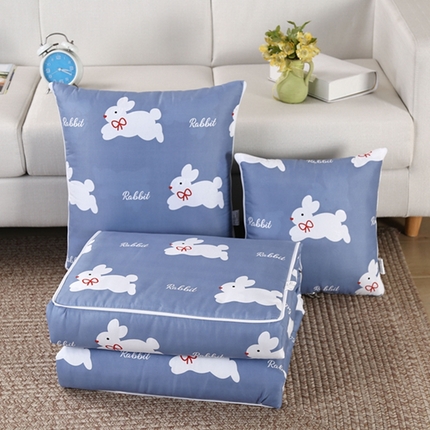 91家纺网 家纺一手货源 找家纺 金纳抱枕被 精梳棉抱枕被靠垫盖被子无质量问题 只换不退小白兔