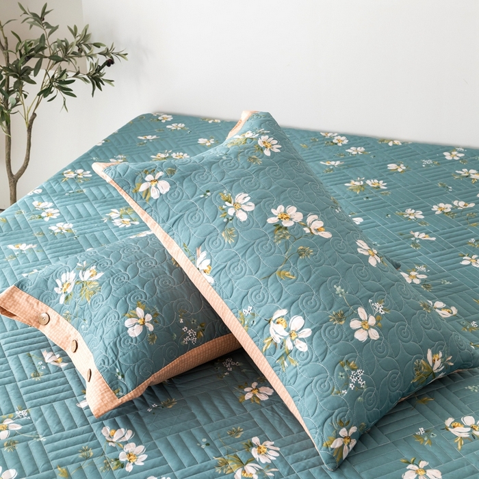 91家纺网 家纺一手货源 找家纺 优乐家纺 2023新款夹棉绗缝套件及单品系列-单枕套 仙草