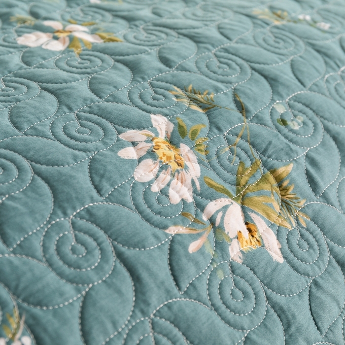 91家纺网 家纺一手货源 找家纺 优乐家纺 2023新款夹棉绗缝套件及单品系列-单被套 仙草