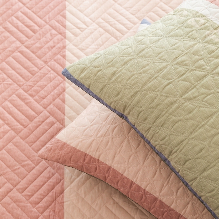 91家纺网 家纺一手货源 找家纺 优乐家纺 2023新款夹棉绗缝套件及单品系列-单枕套 莫卡