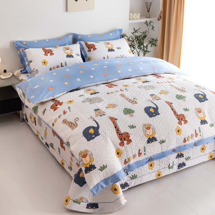 91家纺网 家纺一手货源 找家纺 优乐家纺 2023新款夹棉绗缝套件及单品系列-单被套 狂欢乐园