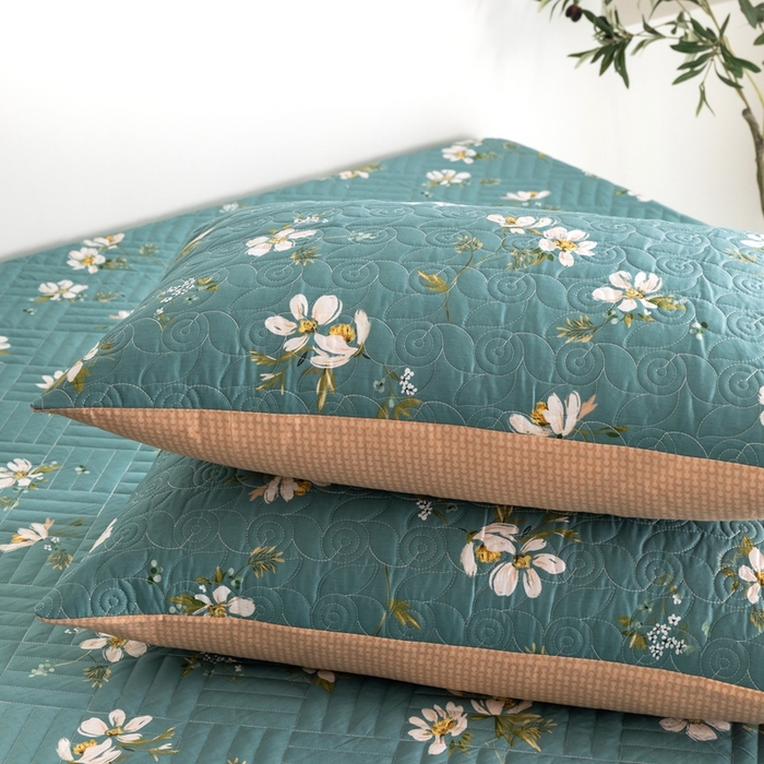 91家纺网 家纺一手货源 找家纺 优乐家纺 2023新款夹棉绗缝套件及单品系列-单枕套 仙草