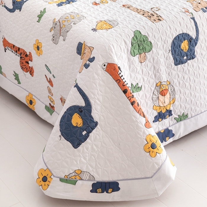 91家纺网 家纺一手货源 找家纺 优乐家纺 2023新款夹棉绗缝套件及单品系列-单床盖 狂欢乐园