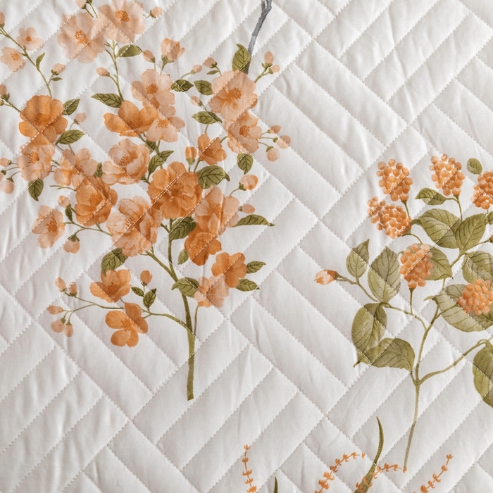 91家纺网 家纺一手货源 找家纺 优乐家纺 2023新款夹棉绗缝套件及单品系列-单床笠 如梦花季