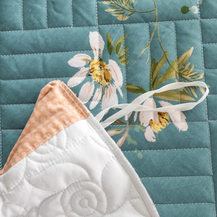 91家纺网 家纺一手货源 找家纺 优乐家纺 2023新款夹棉绗缝套件及单品系列-单被套 仙草