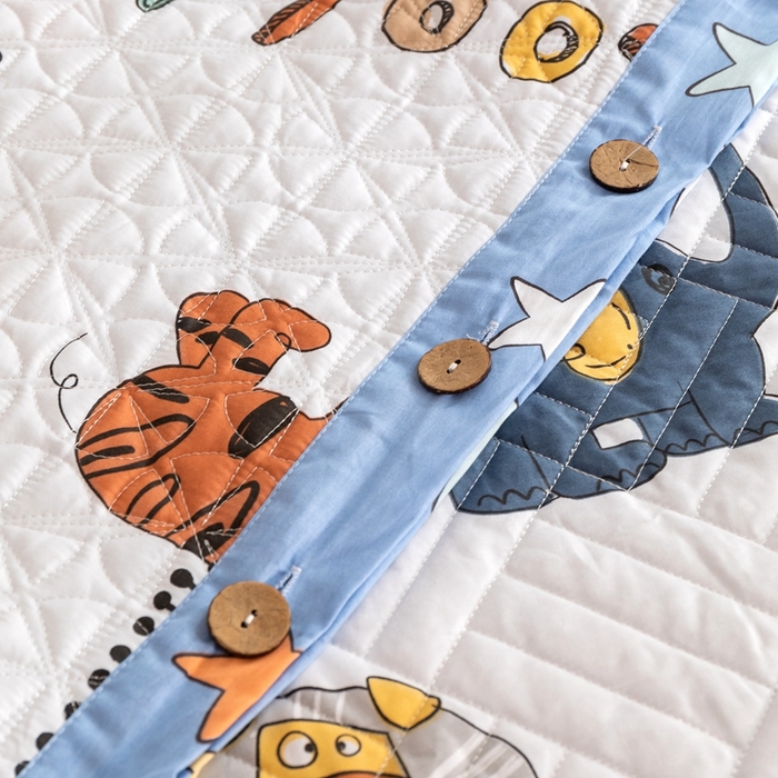 91家纺网 家纺一手货源 找家纺 优乐家纺 2023新款夹棉绗缝套件及单品系列-四件套  狂欢乐园