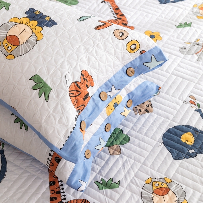 91家纺网 家纺一手货源 找家纺 优乐家纺 2023新款夹棉绗缝套件及单品系列-单枕套 狂欢乐园