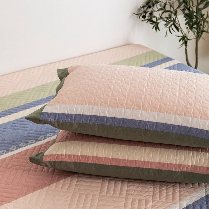 91家纺网 家纺一手货源 找家纺 优乐家纺 2023新款夹棉绗缝套件及单品系列-单枕套 莫卡