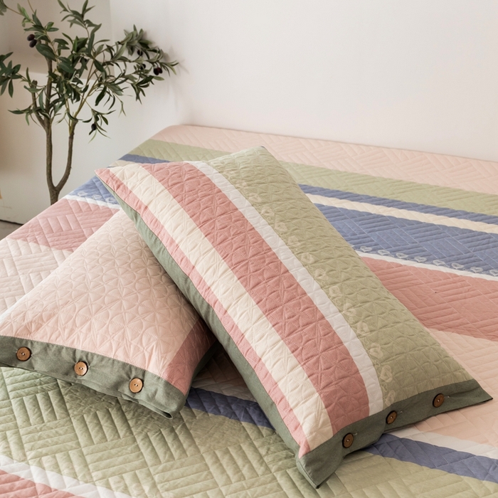 91家纺网 家纺一手货源 找家纺 优乐家纺 2023新款夹棉绗缝套件及单品系列-单枕套 莫卡