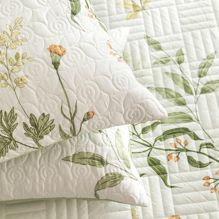 91家纺网 家纺一手货源 找家纺 优乐家纺 2023新款夹棉绗缝套件及单品系列-单枕套 沁香